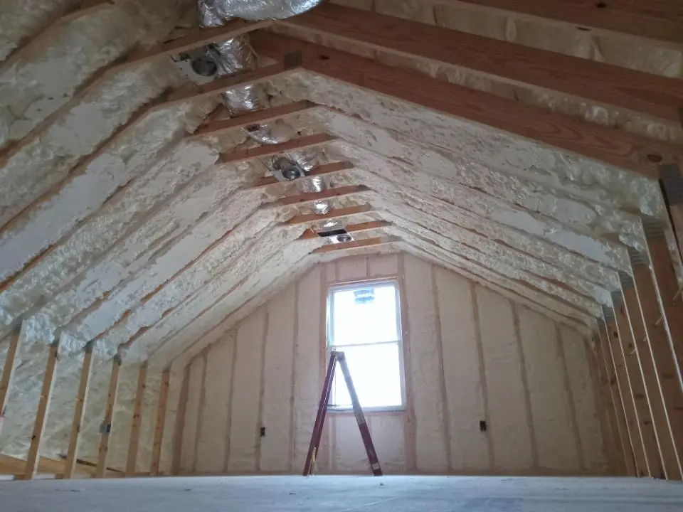 Spray foam roofing application for Crawl Space Insulation project in Eugene